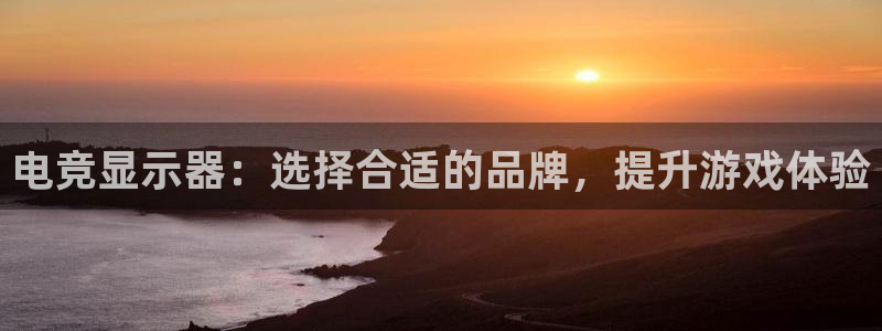 易游电竞官网：电竞显示器：选择合适的品牌，提升游戏体验